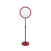 Bi Office Octogonal Safety Floor Sign Magnetic Drywipe Red