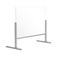 Bi-Office Protective Screen Desktop Mounted Acrylic, Glass 1,000 (W) x 850 (H) mm Transparent