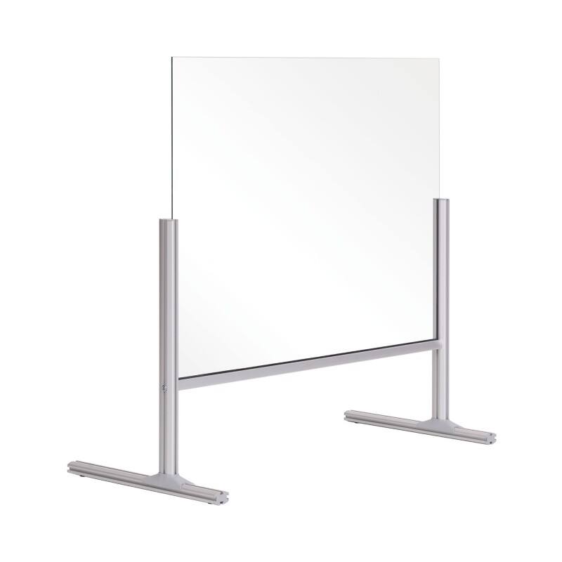 Bi-Office Protective Screen Freestanding Acrylic 850 (W) x 850 (H) mm Transparent DSP702941