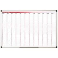 Bi-Office Annual Planner Magnetic 90 (W) x 60 (H) cm Multicolour