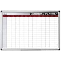 Bi-Office Monthly Annual Planner Magnetic 90 (W) x 60 (H) cm Multicolour