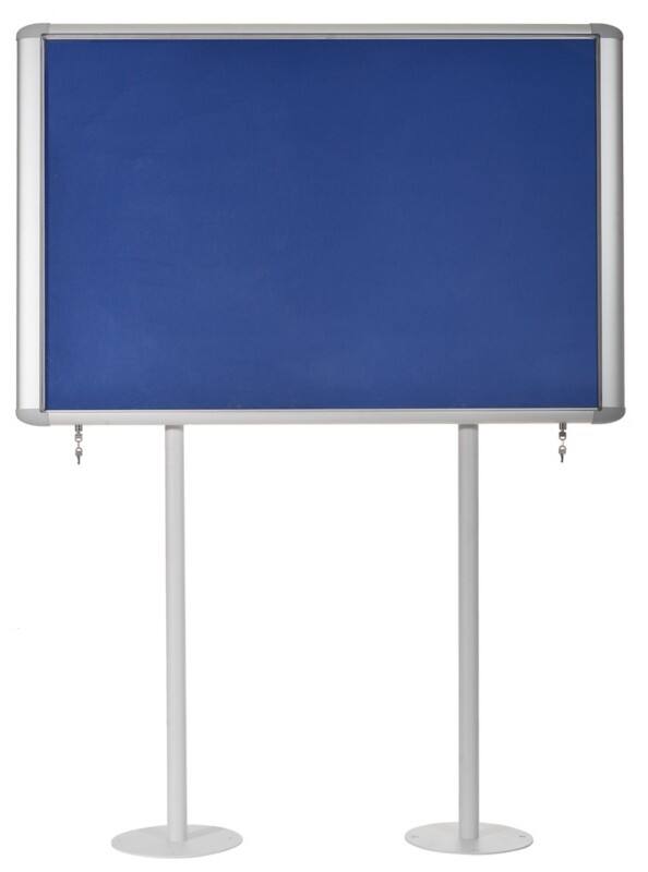 Bi-Office Mastervision Outdoor Notice Board Freestanding 123 (W) x 98.2 (H) cm Blue