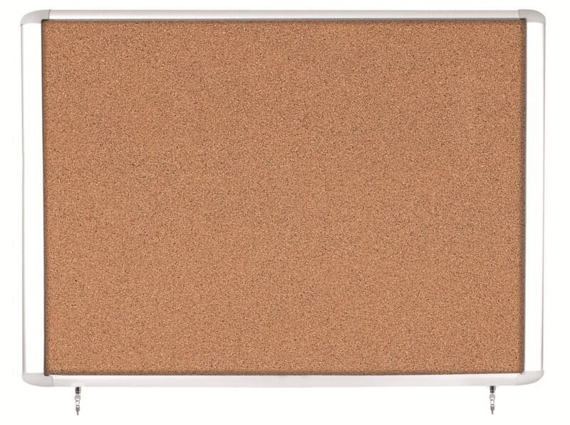 Bi-Office Mastervision Outdoor Top Hinged Lockable Notice Board Non Magnetic 15 x A4 Wall Mounted 123 (W) x 98.1 (H) cm Brown