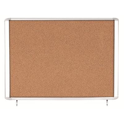 Bi-Office Mastervision Outdoor Top Hinged Lockable Notice Board Non Magnetic 18 x A4 Wall Mounted Yes 144.8 (W) x 98.1 (H) cm Brown