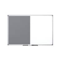Bi-Office Maya Combi Board Non Magnetic Wall Mounted Felt 120 (W) x 90 (H) cm Grey, White