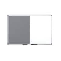 Bi-Office Maya Combi Board Non Magnetic Wall Mounted Felt 90 (W) x 60 (H) cm Grey, White