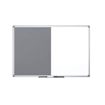 Bi-Office Maya Combi Board Non Magnetic Wall Mounted Felt 90 (W) x 60 (H) cm Grey, White