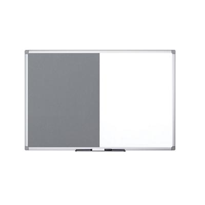 Bi-Office Maya Combi Board Magnetic Wall Mounted Lacquered Steel, Felt 180 (W) x 120 (H) cm Grey, White