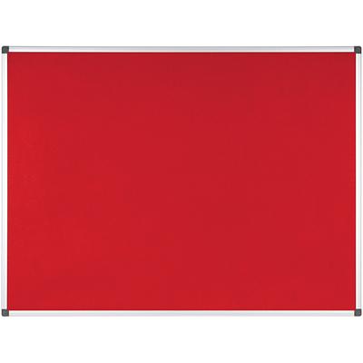 Bi-Office Notice Board Non Magnetic 120 (W) x 90 (H) cm Red
