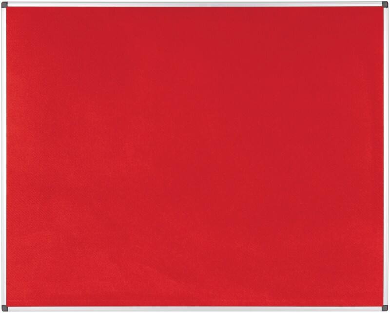 Bi-Office Noticeboard Non Magnetic 150 (W) x 1.2 (D) x 120 (H) cm Red
