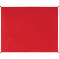 Bi-Office Noticeboard Non Magnetic 150 (W) x 1.2 (D) x 120 (H) cm Red