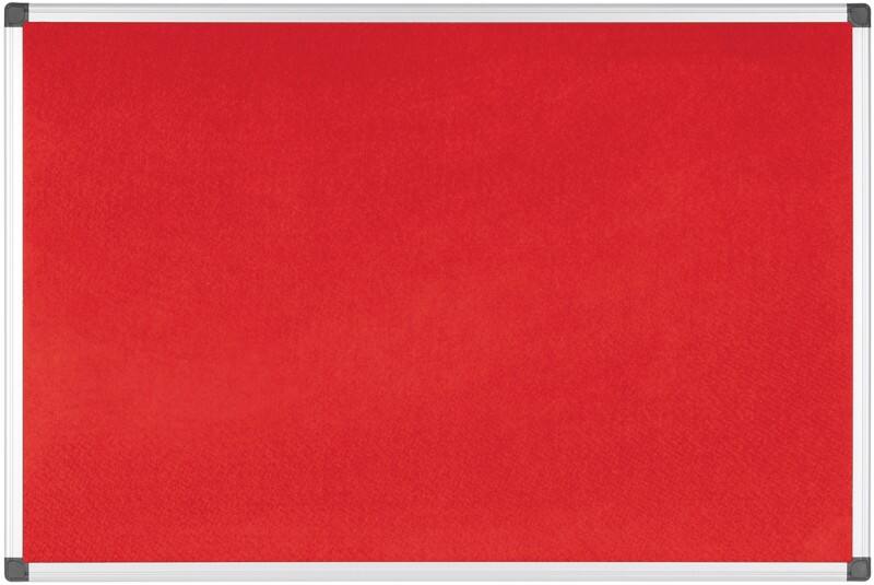 Bi-Office Noticeboard Non Magnetic 240 (W) x 1.2 (D) x 120 (H) cm Red