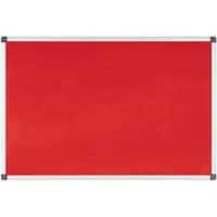 Bi-Office Notice Board Non Magnetic 240 (W) x 120 (H) cm Red