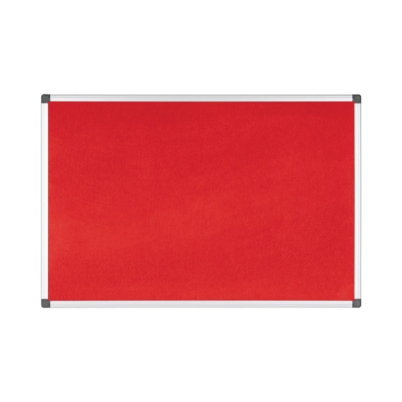 Bi-Office Maya Noticeboard Non Magnetic 120 (W) x 1.2 (D) x 120 (H) cm Red
