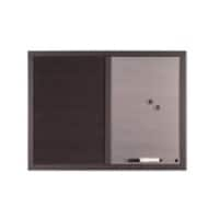 Bi-Office Black Shadow Combi Board Wall Mounted 60 (W) x 45 (H) cm Black, Silver