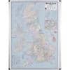 Bi-Office British Isles Administrative Magnetic Map Magnetic Lacquered Steel 120 (W) x 90 (H) cm