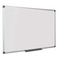 Bi-Office Maya Gridded Whiteboard Wall Mounted Magnetic Lacquered Steel 1200 x 900mm with frame
