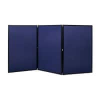 Bi-Office Exhibition System Display Board Floor Standing 3 Panels Felt 600 (W) x 900 (H) mm Blue, Grey