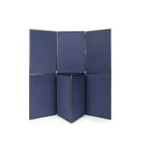 Bi-Office Exhibition System Display Board Floor Standing 7 Panels Plastic 900 (W) x 110 (D) x 600 (H) mm Blue, Grey