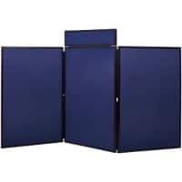 Bi-Office Exhibition System Display Board 3 Panels Felt 900 (W) x 600 (H) mm Blue