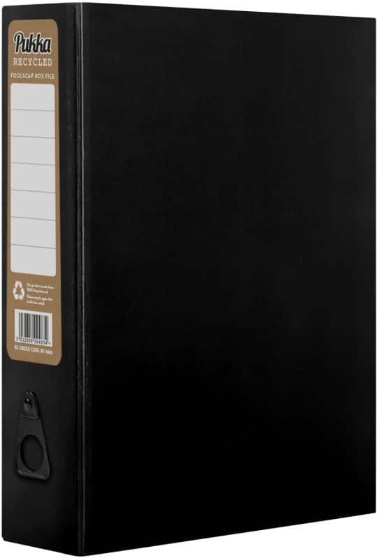 Pukka Box File RF-9486 Paper 24.5 (W) x 7.5 (D) x 37 (H) cm Black 7.5 cm Pack of 8