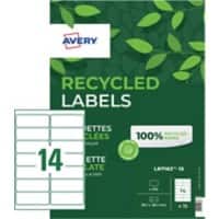 Avery Recycled Address Labels LR7163-15 99.1 x 38.1mm mm 15 Sheets of 14 Labels