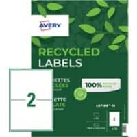 Avery Recycled Address Labels LR7168-15 199.6 x 143.5 mm 15 Sheets Pack of 30