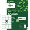 Avery Recycled Address Labels LR7160-15 63.5 x 38.1 mm 15 Sheets of 21 Labels