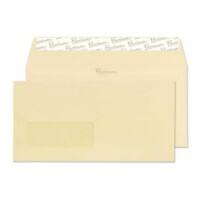 PREMIUM Business DL Envelopes Cream 220 (W) x 110 (H) mm Window 120 gsm Pack of 50