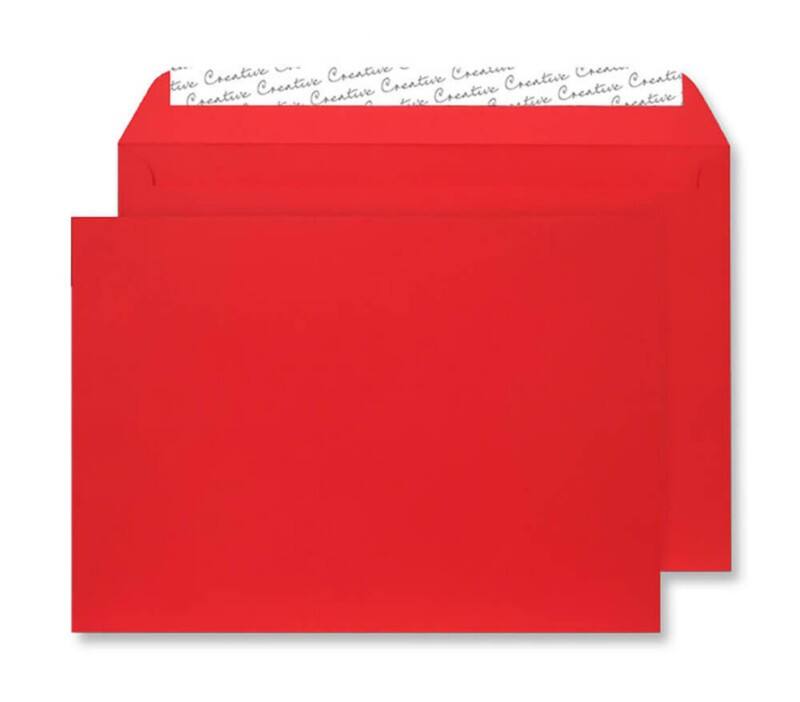Creative Senses Coloured Envelope C4 324 (W) x 229 (H) mm Adhesive Strip Red 140 gsm Pack of 125