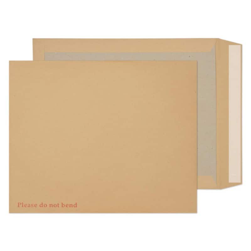 Purely Board Back Envelopes Peel & Seal 394 x 318 mm Plain 120 gsm Manilla Pack of 125