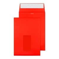 Creative Bright Coloured Gusset Envelopes C5 Peel & Seal 229 x 162 x 25 mm 140 gsm 6061W Pillar Box Red Pack of 125