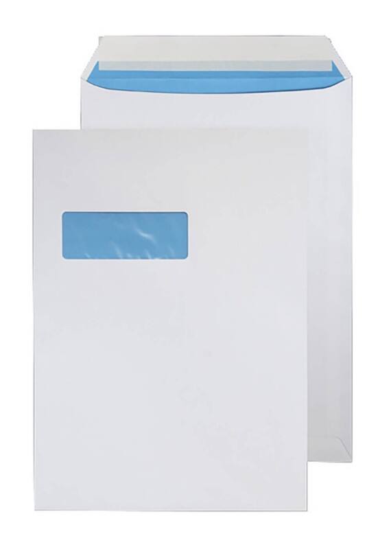 Purely Packaging Vita Environmental C4 Envelopes White 229 (W) x 324 (H) mm Window 110 gsm Pack of 250
