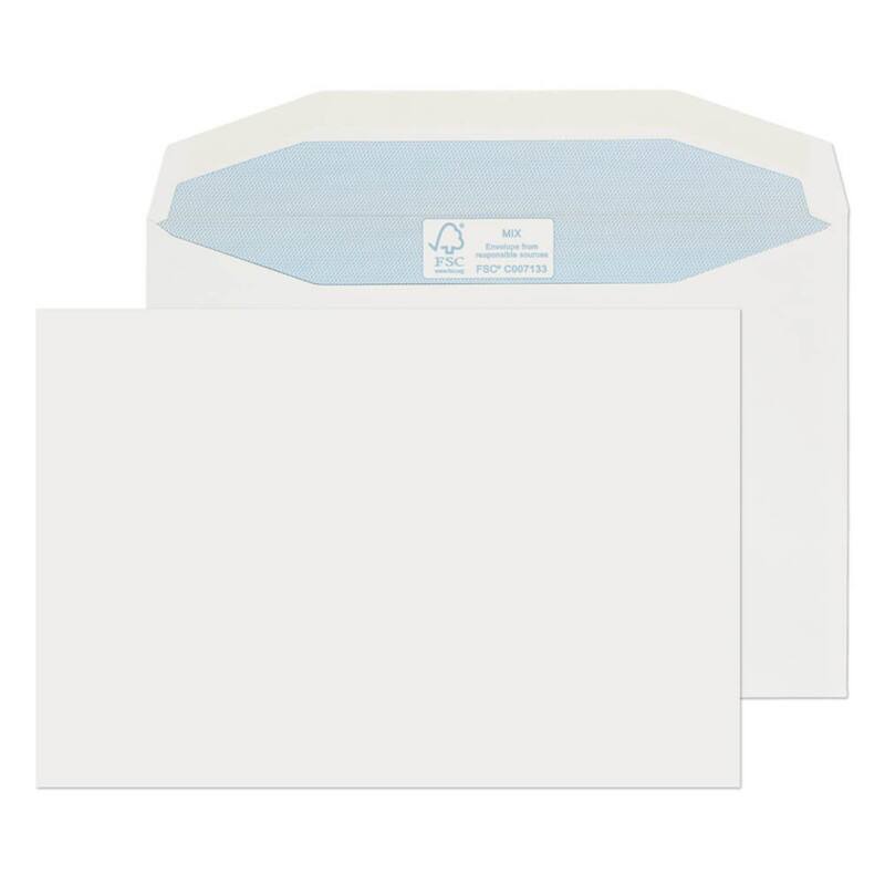 Purely Everyday C5++ Envelopes Gummed 162 x 238 mm Plain 115 gsm Matt Coated  White Pack of 500