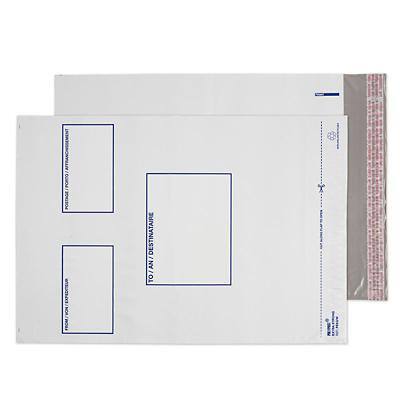 Purely Packaging Polypost Mailing Bag 305 (W) x 405 (H) mm Peel and Seal 50μ White Pack of 500