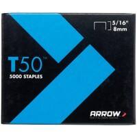 ARROW T50 8 mm Staples A505 Steel Silver 5000 Pieces