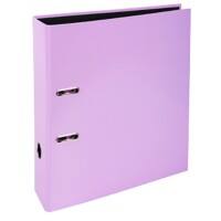Exacompta Aquarel Prem Touch Lever Arch File A4 80 mm Mauve 2 Rings 53565E Cardboard Portrait  Pack of 10