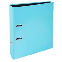 Exacompta Aquarel Prem Touch Lever Arch File A4 80 mm Pastel Blue 2 Rings 53564E Cardboard Portrait  Pack of 10