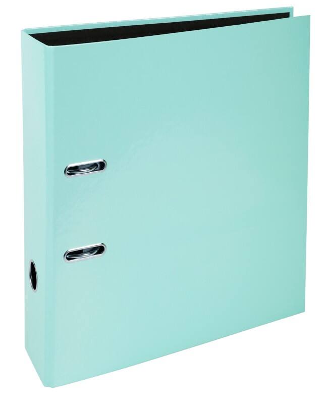 Exacompta Aquarel Prem Touch Wide Lever Arch File A4 80 mm Pastel Green 2 Rings 53568E Cardboard Portrait Pack of 10