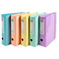 Exacompta Aquarel Prem Touch Lever Arch File A4 80 mm Assorted 2 Rings 53760E Cardboard Portrait  Pack of 6