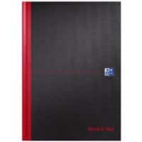 Black n Red Notebook A4 Ruled Casebound Cardboard Black 384 Pages