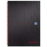 OXFORD Notebook A4 Ruled Spiral Bound Cardboard Black 140 Pages