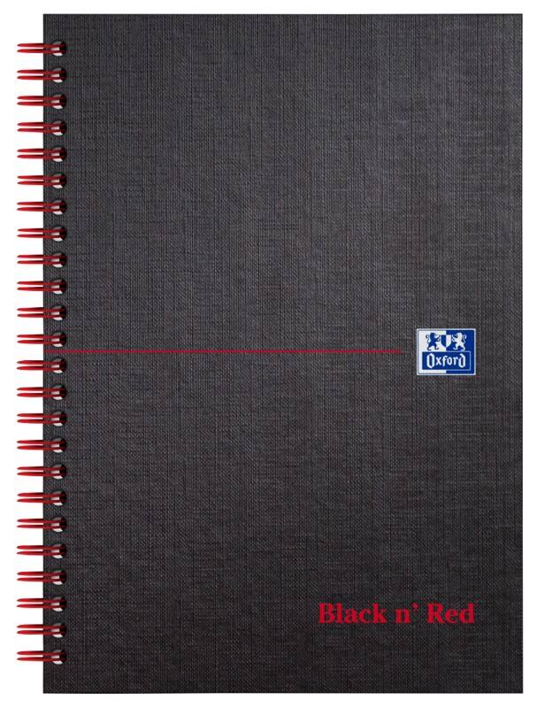 OXFORD Notebook A5 Ruled Spiral Bound Cardboard Black 140 Pages