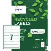 Avery Recycled Filing Labels LR4760-15, 38 x 192 mm 15 Sheets of 7 Labels