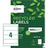 Avery Recycled Filing Labels LR4761-15, 61 x 192 mm 15 Sheets of 4 Labels