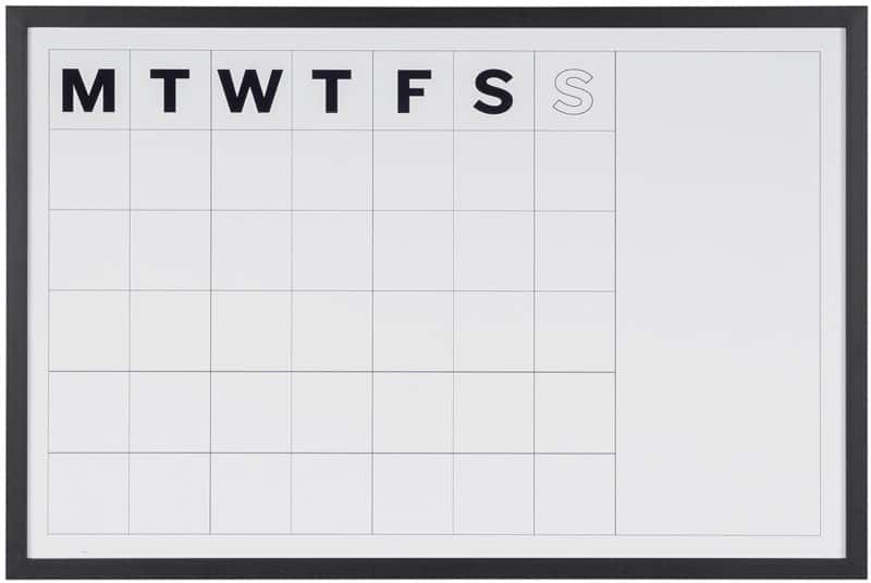 Bi-Office Calendar Magnetic 90 (W) x 60 (H) cm White