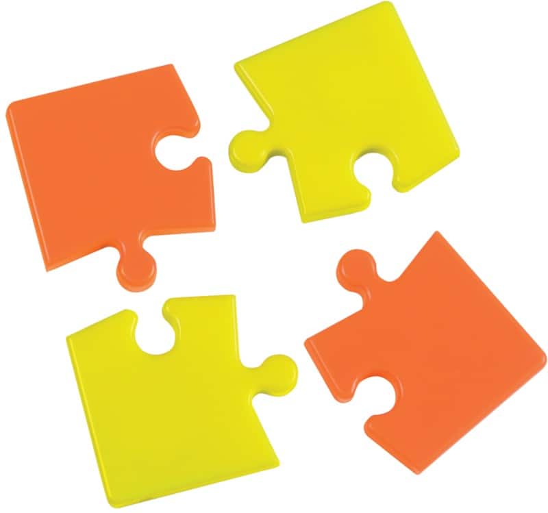 Bi-Office Puzzle Whiteboard Magnets Multicolour IM246023 Pack of 4