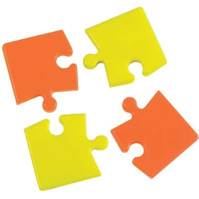 Bi-Office Puzzle Whiteboard Magnets Multicolour IM246023 Pack of 4