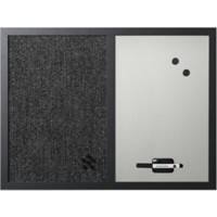 Bi-Office Noticeboard 900 x 600mm Black with Silver Finish