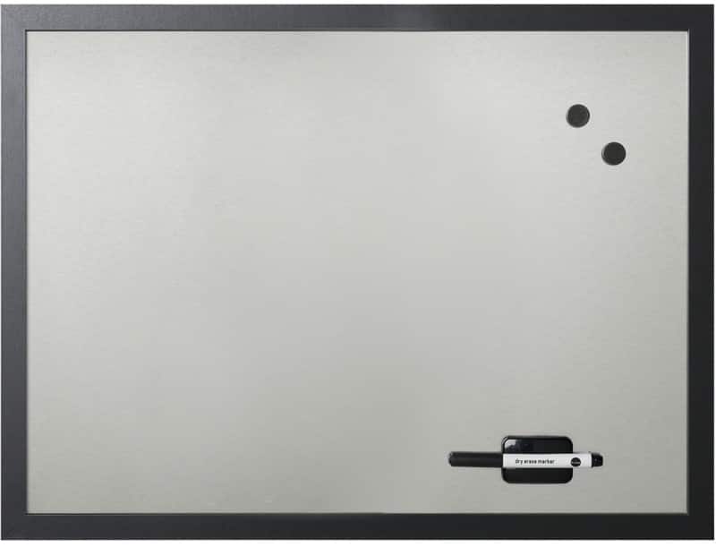 Bi-Office Black Shadow Whiteboard Single Sided 90 (W) x 60 (H) cm